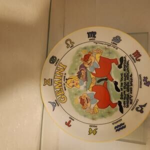 Vtg Walt Disney Sign Of The Zodiac 6.5 Inch Gemini Schmid Tweedle Dee Dumb Alice